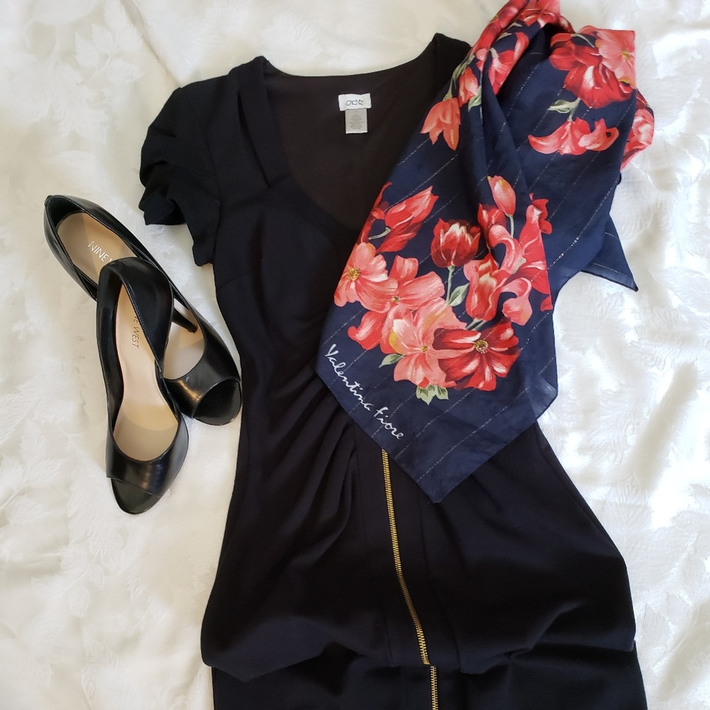 Cache Silky Fitted Dress Black